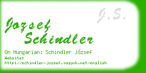 jozsef schindler business card